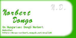 norbert dongo business card